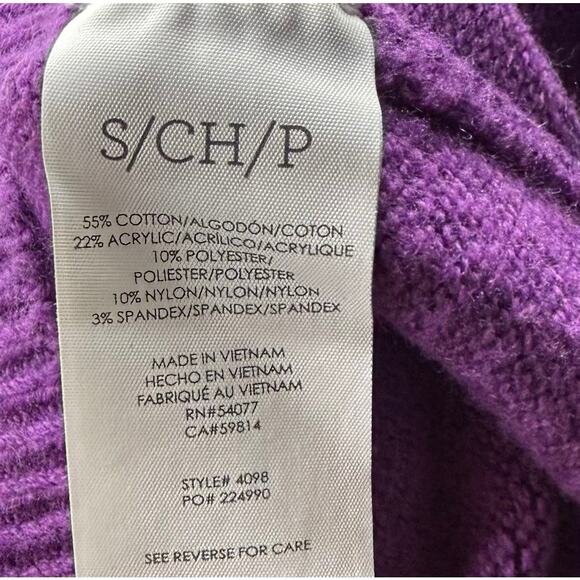 Cabi Womens Luxury V Neck Pullover Slouch Sweater Size Small Purple Style 4098 - Picture 7 of 7